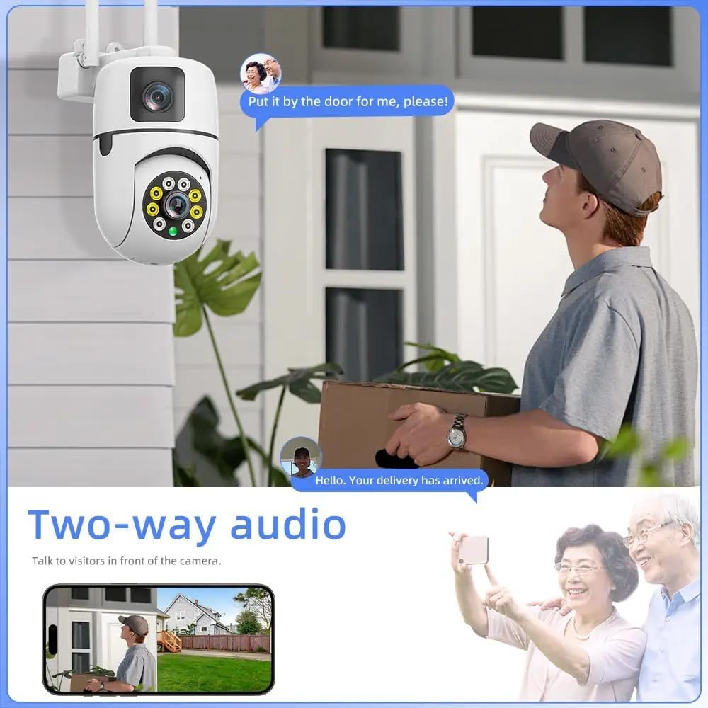 Maizic Smarthome Tiger-Eye 2MP High Resolution | WiFi | Color Night Vision | PTZ Function | 360° View Real time | Two Way Audio | Alarm | Indoor Security Camera (S-Dual Lens WiFi Camera) - Image 7