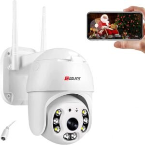 Golens 3MP WiFi CCTV Camera for Home Outdoor | Cruise Mode | Waterproof | 2-Way Audio | Colored Night Vision | Motion Detection | PT, 360°/90° Cover | Wireless Camera Supports 128GB SD Card (WC13K)