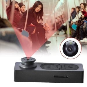 TECHNOVIEW Wired HD Audio and Video Recorder 720p Indoor Outdoor Hidden Mini Secret Cam in Button Shape