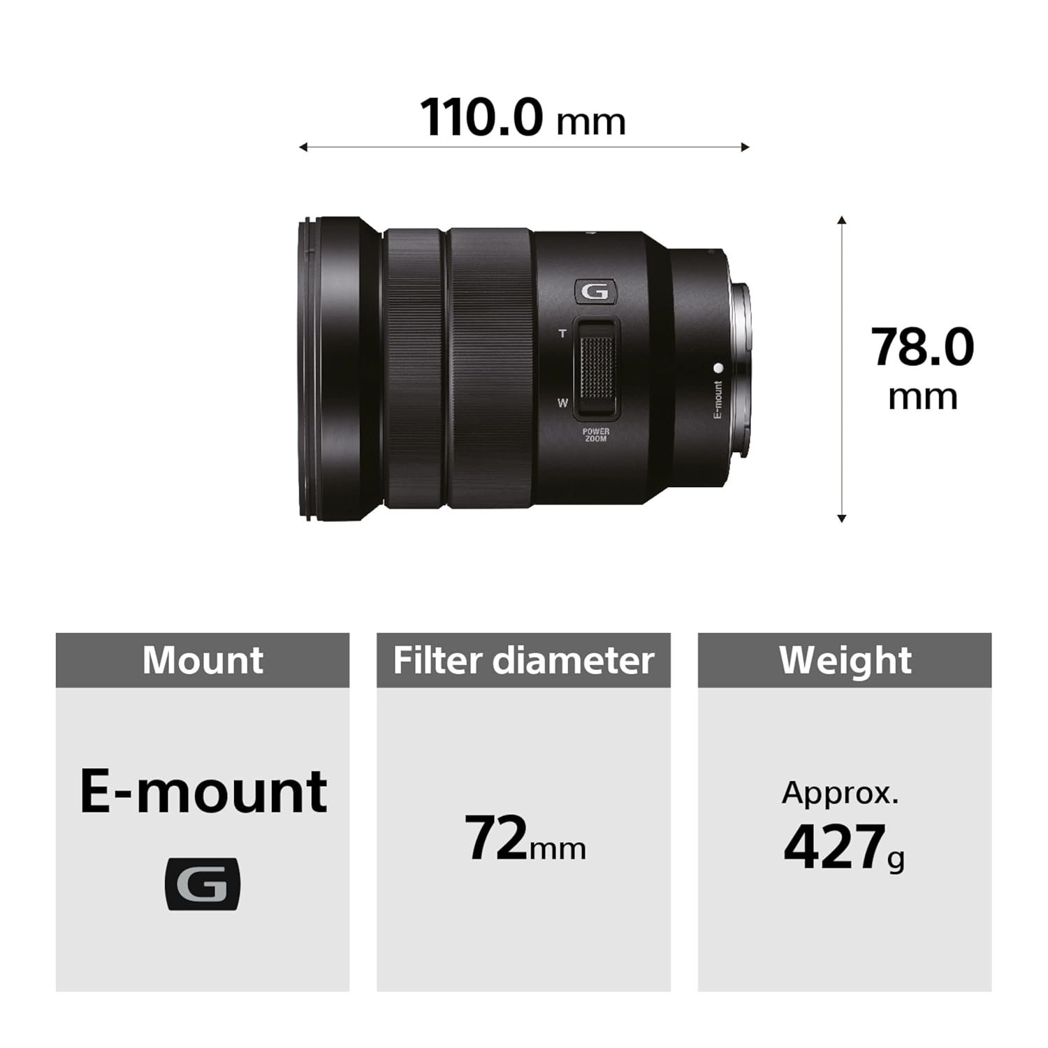 Sony E Mount E PZ 18-105mm F4 G OSS APS-C Lens (SELP18105G) | Power Zoom | for Videography & Photography, Black - Image 7