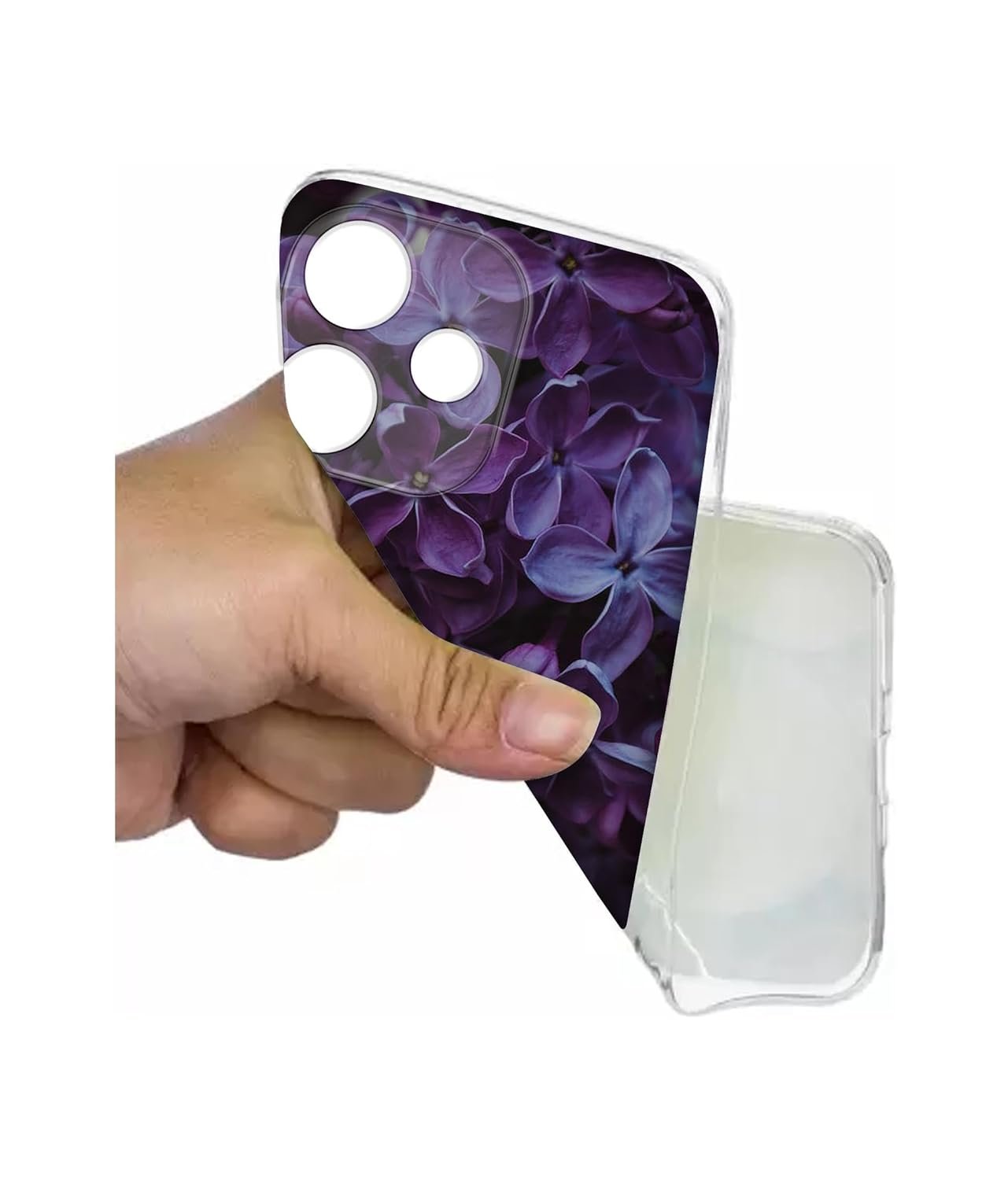 Amazon Brand-Solimo Purple Flowers Printed Silicon Soft TPU Back Case Cover for Oppo A5 Pro 5G - Image 4