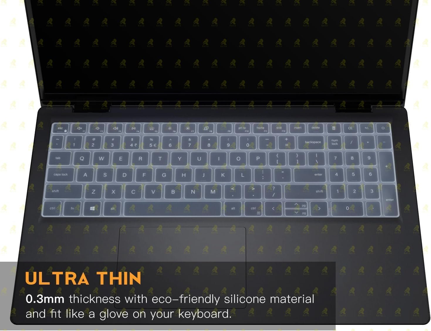 RAYA Silicone Keyboard Skin Cover for Dell Inspiron 15 ( 3520 3530 3535 ) Dell Vostro 15 ( 3510 3520 3525 3530 3535 ) & Dell Vostro 16 ( 5620 5630 5635 ) Laptops (Transparent) - Image 8