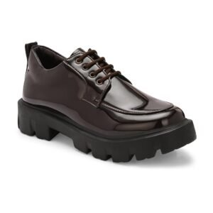 Leo Stylish Patent Chunky Casual Shoes for Casual & Formal Purpose