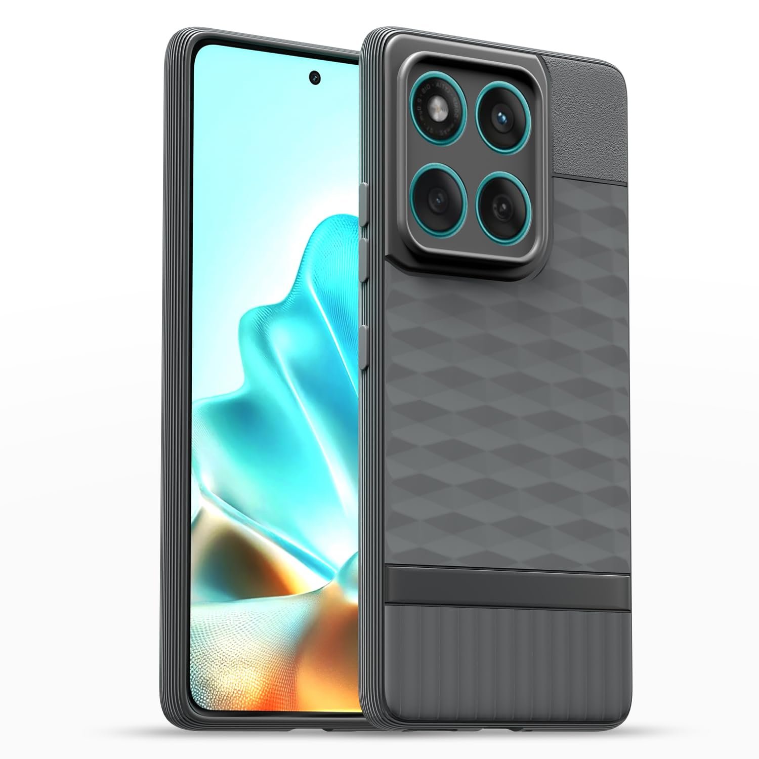 Outlouders Back Cover for Motorola Moto Edge 60 5G / Motorola Moto Edge 60 Fusion 5G | Full Camera Protection | TPU Soft Flexible Shockproof Bumper Case (Grey)