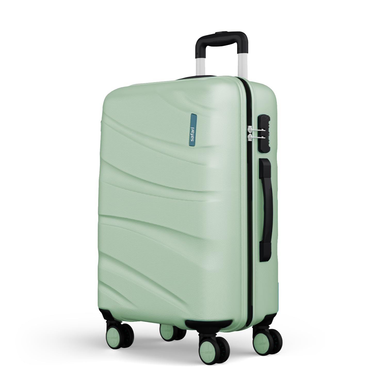 Safari Large Persia 8 Wheels 77cm Checkin Trolley Bag Hard case Polycarbonate 360 Degree Wheeling System Luggage, Travel Bag, Suitcase for Travel, Trolley Bags for Travel, Jade Green