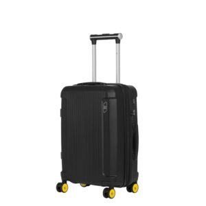 EUME Nomad Cabin Trolley Bag for Travel 55cm | Polypropylene (PP) 8 SilentRun Wheels, Charcoal Black