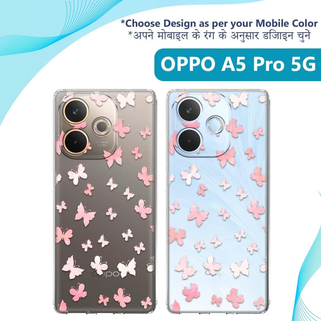 Fashionury Silicone Designer Printed Back Case Cover for Oppo A5 Pro 5G| Shockproof TPU Soft Flexible with Camera Protection -D0012 - Image 3