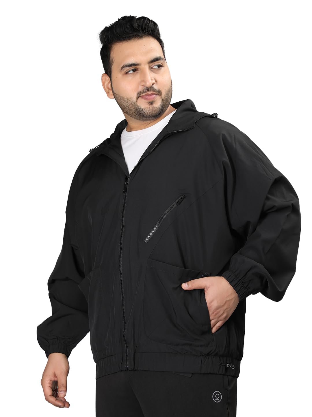 CHKOKKO Men's Polyester Plus Size Winter Sports Windcheater Stylish Zipper Standard Length Winter Sports Jacket - Image 3