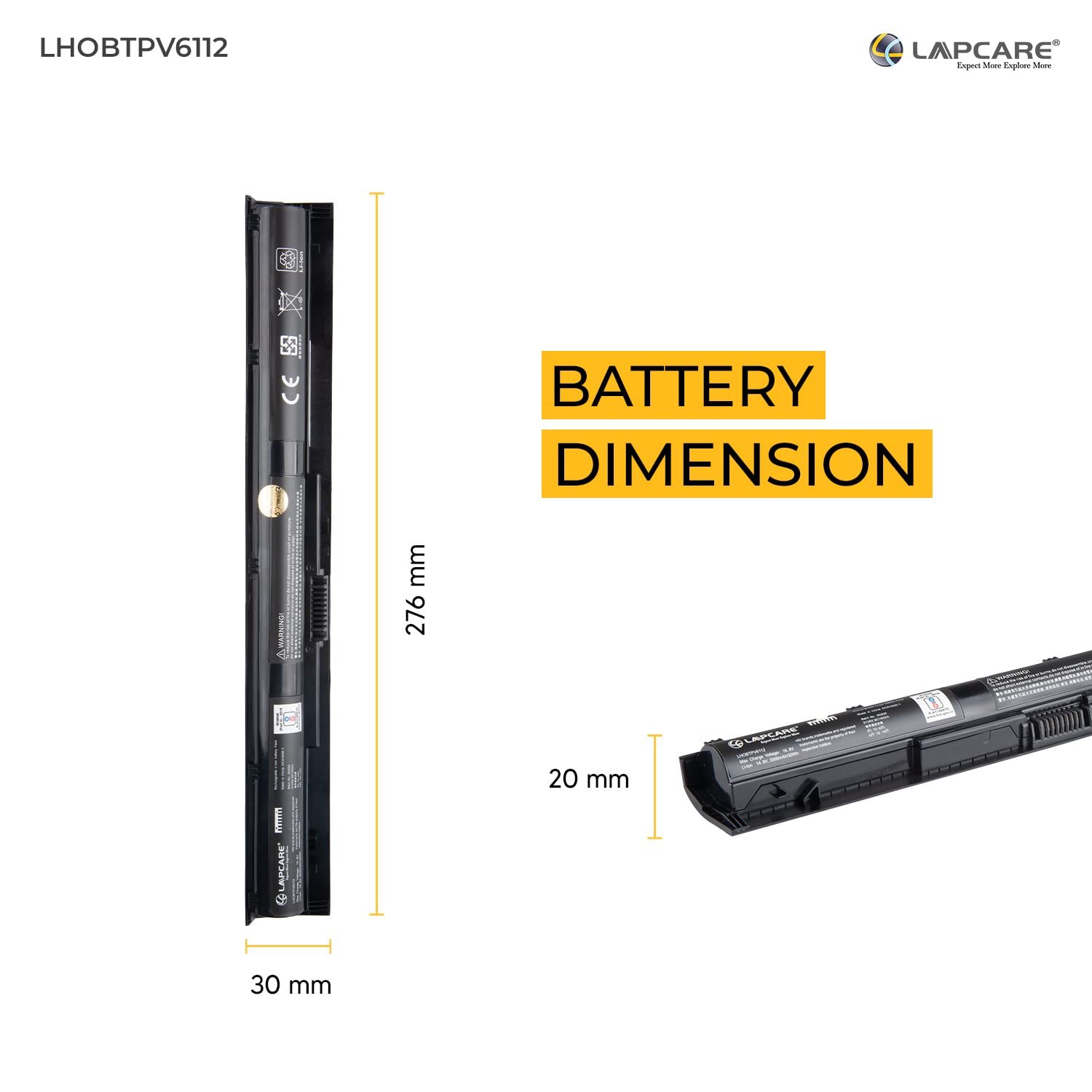 Lapcare 800049-001 KI04 Laptop Battery for HP Pavilion 17-G 15-AB 14-AB Series 17-g121wm 17-g122ds 17-g119dx 17-g113dx 17-g102tx 17-g103dx 15-an050nr 15-ab038tx 15-ab157nr 15-ab292nr 14-ab006tu - Image 3