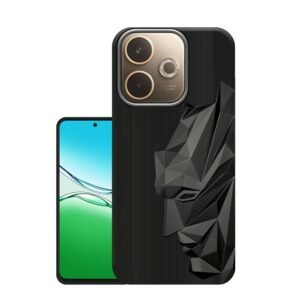 TOUCCH 3D Face Case Cover for Oppo A5 Pro 5G| Shock Proof Design with Camera Protection Ring| Liquid Case (Microfibre Lining) for Oppo A5 Pro 5G | Silicone – Black