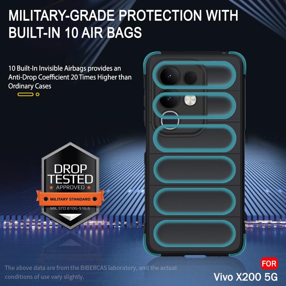 TheGiftKart Liquid Silicon Back Cover Case for iQOO Z10x 5G / Vivo T4x 5G | ShockProof Military Grade Protection | Micro-Fibre Cloth On Inner Side | Built-In Anti-Slip Grip for Back Cover (TPU, Black) - Image 3