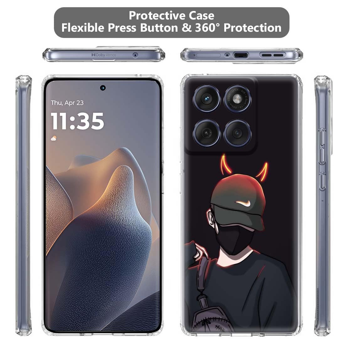 Fashionury Designer Soft Back Cover Case Compatible for Moto Edge 60 Fusion, Printed,Transparent,Flexible, Silicon for Motorola Edge 60 Fusion -D1197 - Image 4