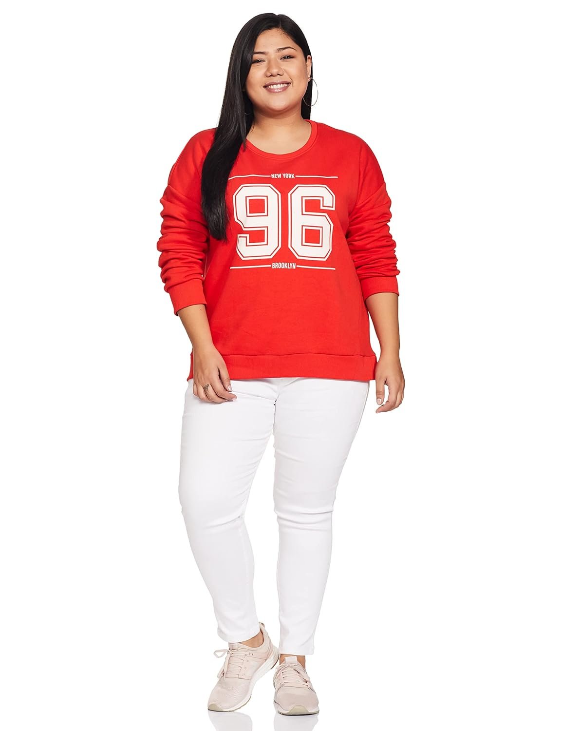 Amazon Brand - Symbol Women Cotton Blend Round Neck Regular Fit Sweatshirt (Pullover) - Image 6