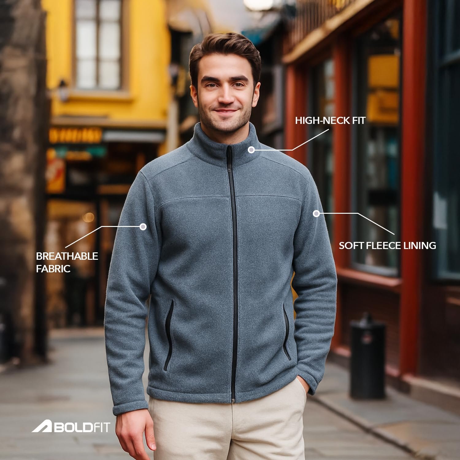 Boldfit Sweatshirt for Man Stylish Sweatshirts for Men Breathable Jacket for Man Full Zipper Sweatshirt for Men Casual Sweat Shirt Full Sleeves Sweaters All Day Winter wear Jackets Stylish - Image 6