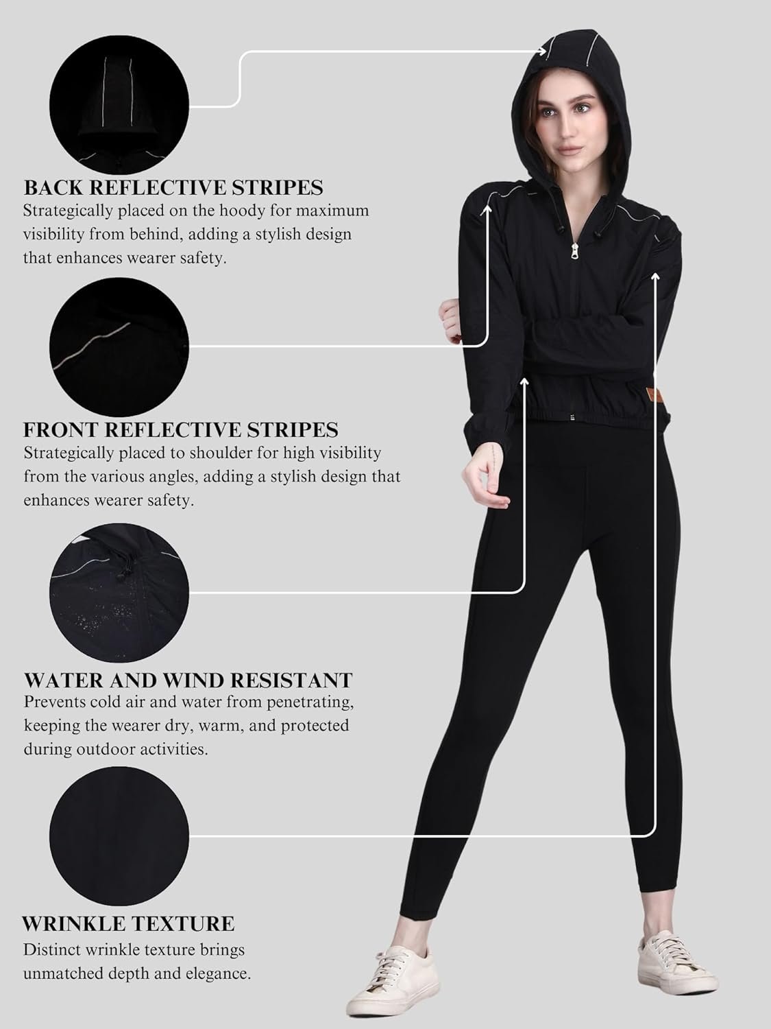 Jacket for Woman | Windcheater for Women | Winter Jacket for Woman | Crop Jackets for Women Stylish Latest | Warm, Water-Resistant Travel & Sports – Light & UV Protected - Image 2