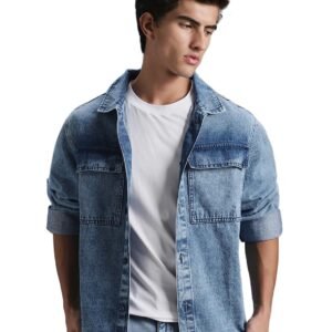 INKD Men’s Full Sleeve Shacket (Jacket) – 100% Cotton | Regular Fit | Shirts for Men | Jacket for Men