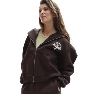 London Hills Hoodies for Women Stylish Sweater for Woman with Zip Stylish Latest Unisex Graphic Print Cotton Blend Fleece Hoodie Zipper Winter wear Hood Regular Fit, Long Sleeve