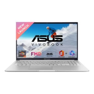 (Refurbished) ASUS Vivobook 15, AMD Ryzen 7 5825U, 16GB RAM, 512GB SSD, FHD 15.6", Windows 11, Office Home 2024, Cool Silver, 1.7Kg, M1502YA-BQ702WS, AMD Radeon iGPU, M365 Basic (1Year)* Laptop