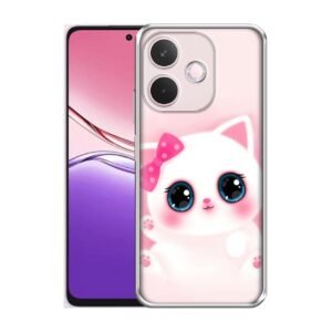 Amazon Brand-Solimo Babby Kitty Printed Silicon Soft TPU Back Case Cover for Oppo A5 Pro 5G