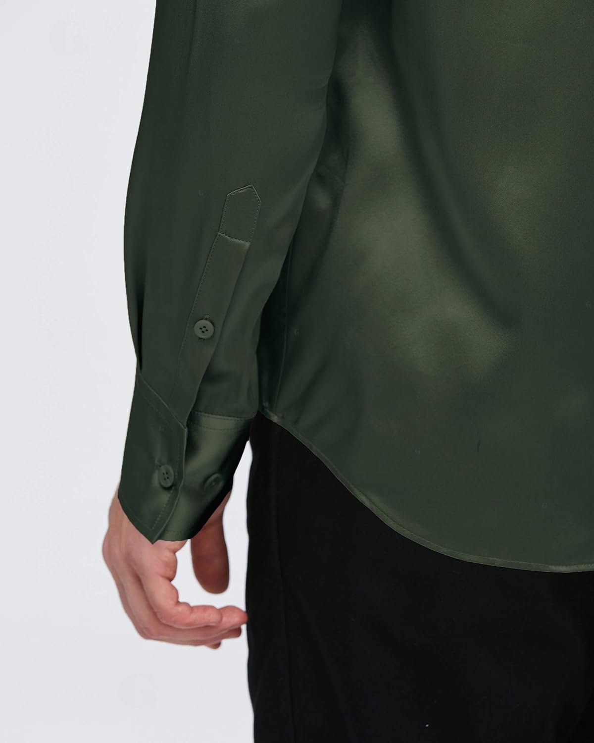 GRADUAL Satin Mens Dress Shirts Long Sleeve Formal Casual Business Shirts for Men Suit Shirt Button Down Regular Fit Party Wedding Stylish Shirt for Men - Image 5