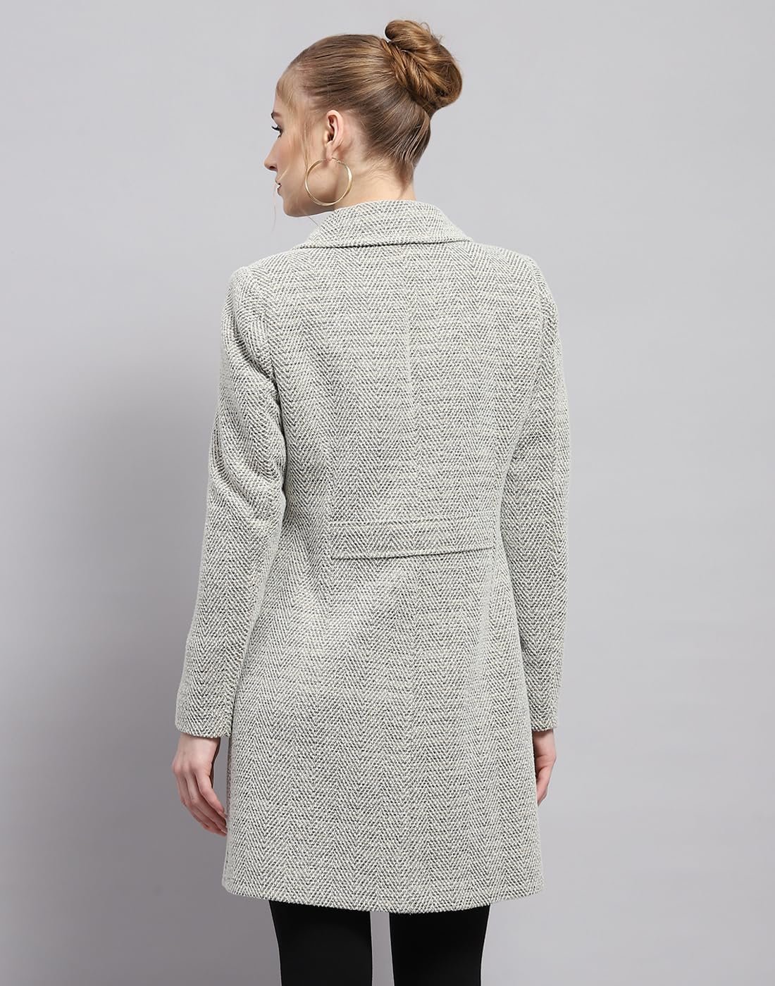 Monte Carlo Womens Self design Collared Neck Full Sleeve Coat (224067342) - Image 4