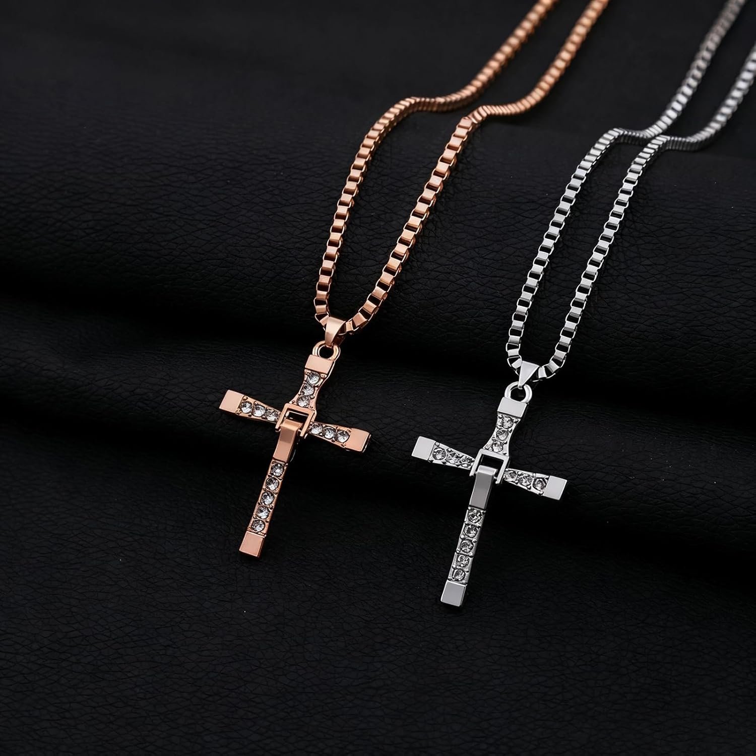 Silver Cross Chain For Men, Three-Ring Geometric Fashion Necklace For Men And Women, Silver Chain For Man, Simple And Personalized, Versatile Pendant Sweater Necklace, Featured Daily Accessories Gift - Image 3