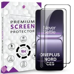 Premium Tempered Glass Screen Protector Guard For Oneplus Nord CE5 5G (6.77 Inch, Pack of 2) | Edge to Edge Coverage With Easy to installation kit