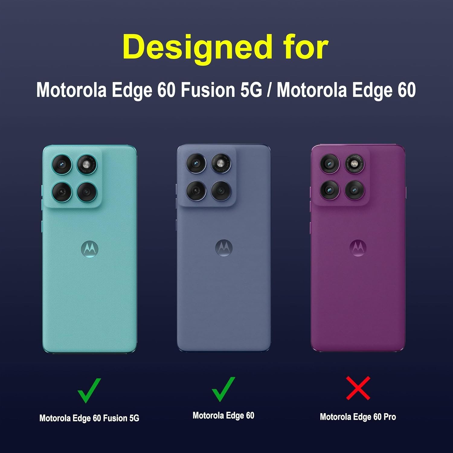 Zapcase Back Case Cover for Motorola Edge 60 Fusion 5G | Compatible for Motorola Edge 60 Fusion 5G Back Cover | Liquid Silicon Magic Case with Camera Protection | Sapphire - Image 2