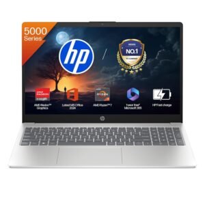 HP 15, AMD Ryzen 7 5825U, 16GB DDR4, 512GB SSD, 15.6-inch(39.6cm) Anti-Glare, FHD, Radeon Graphics, Backlit KB, 1080p HD cam (Win11, M365 Basic(1yr),Office Home24, Silver, 1.69kg) fc0476AU