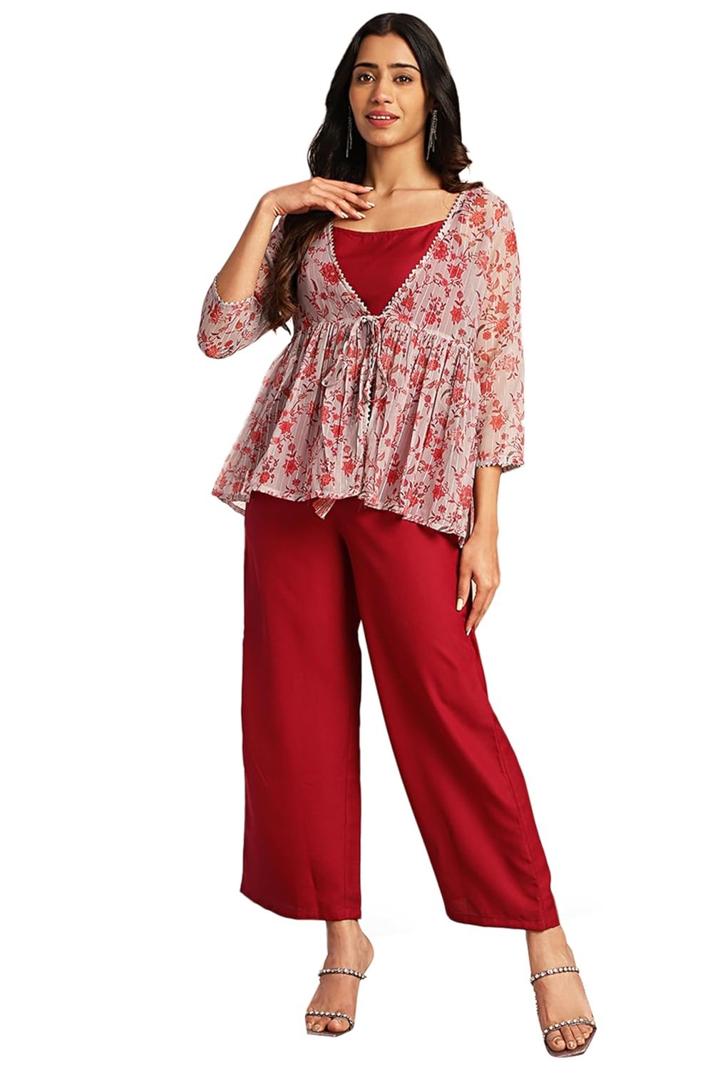 Janasya Women's Pure Cotton Ethnic Motifs Printed Straight Kurta Pant Set
