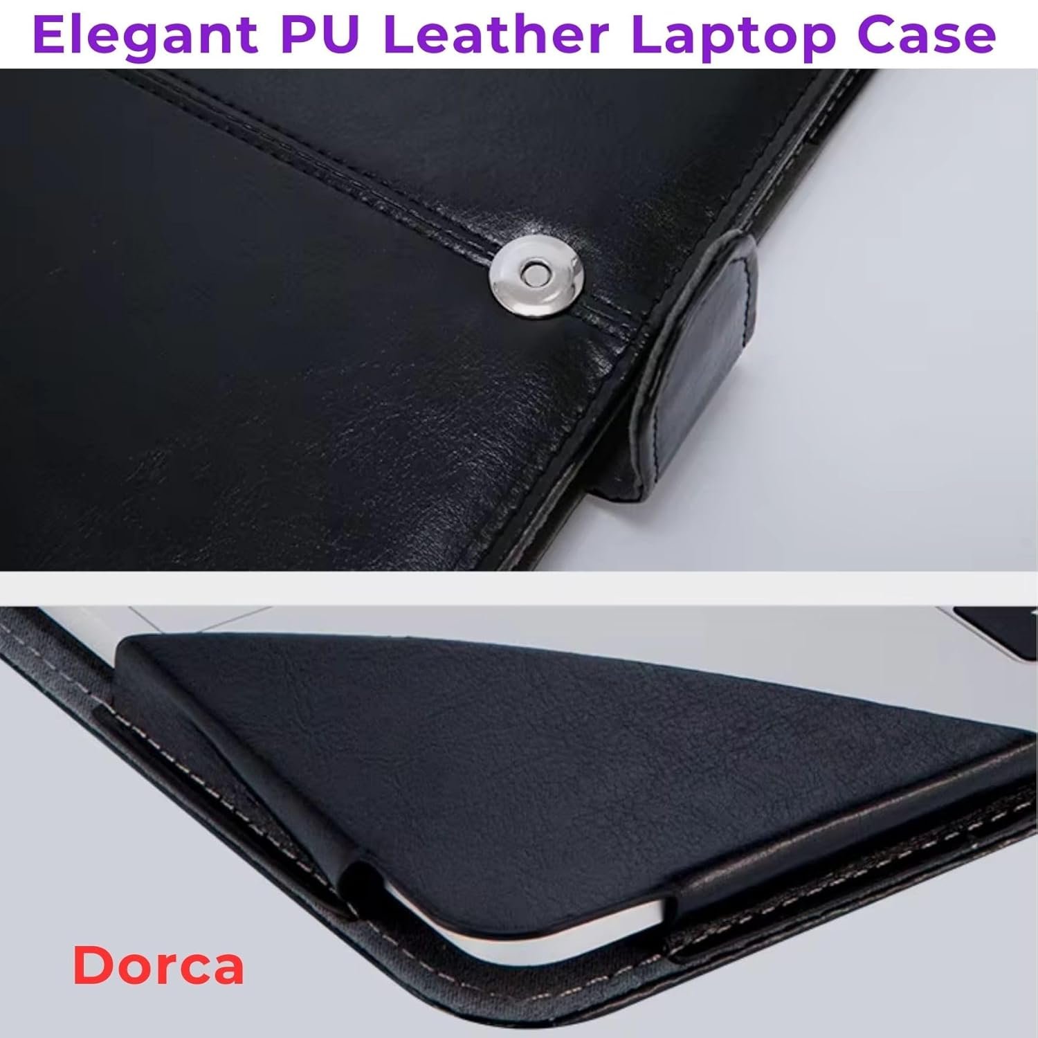 Dorca® Elegant PU Leather Laptop Case Cover for Lenovo Yoga 6 13.3" WUXGA 2-in-1 300Nits 83B2007UIN - Image 2