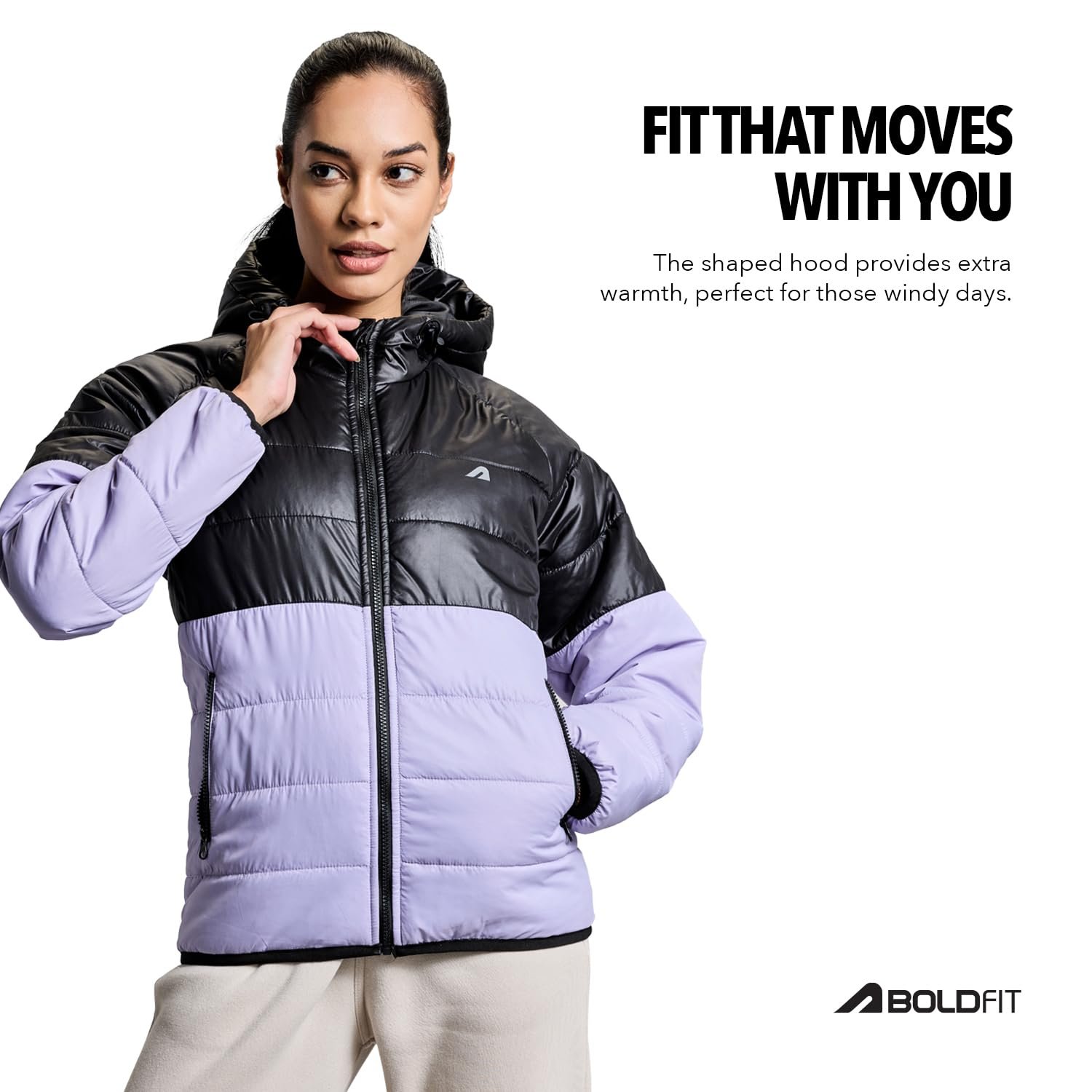 Boldfit jacket for woman puffer winter jacket for woman standard length jackets for women stylish latest hooded winter wear jackets for women cozy jerkins for ladies - Image 5