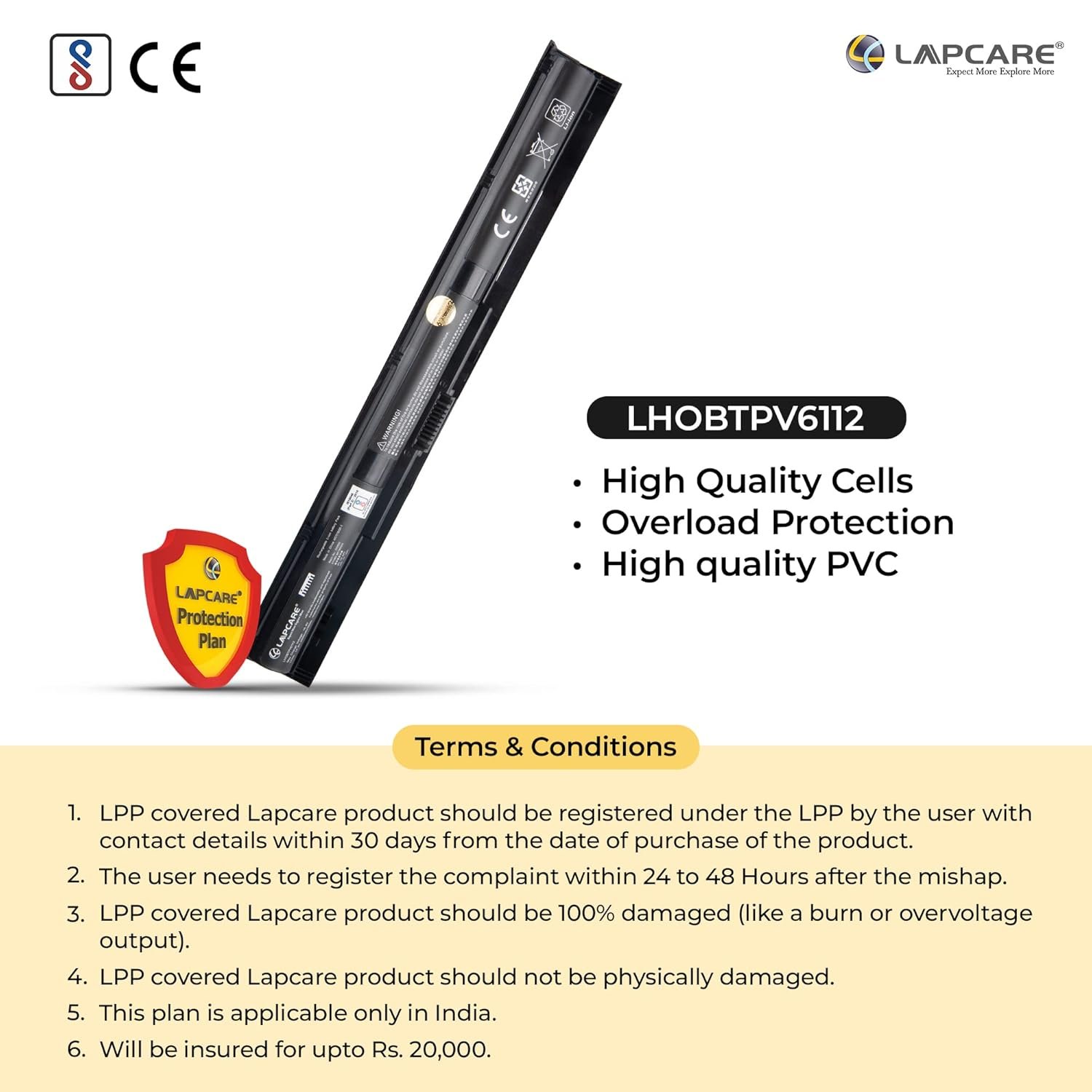 Lapcare 800049-001 KI04 Laptop Battery for HP Pavilion 17-G 15-AB 14-AB Series 17-g121wm 17-g122ds 17-g119dx 17-g113dx 17-g102tx 17-g103dx 15-an050nr 15-ab038tx 15-ab157nr 15-ab292nr 14-ab006tu - Image 6