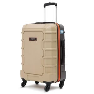 uppercase Arbor 66Cm (Medium)|Check-In Trolley Bag|Sustainable Hardsided 4 Spinner Wheel Luggage|Secure Combination Lock|Scratch Resistant Polyester Suitcase For Men & Women|2000 Days Warranty(Beige)