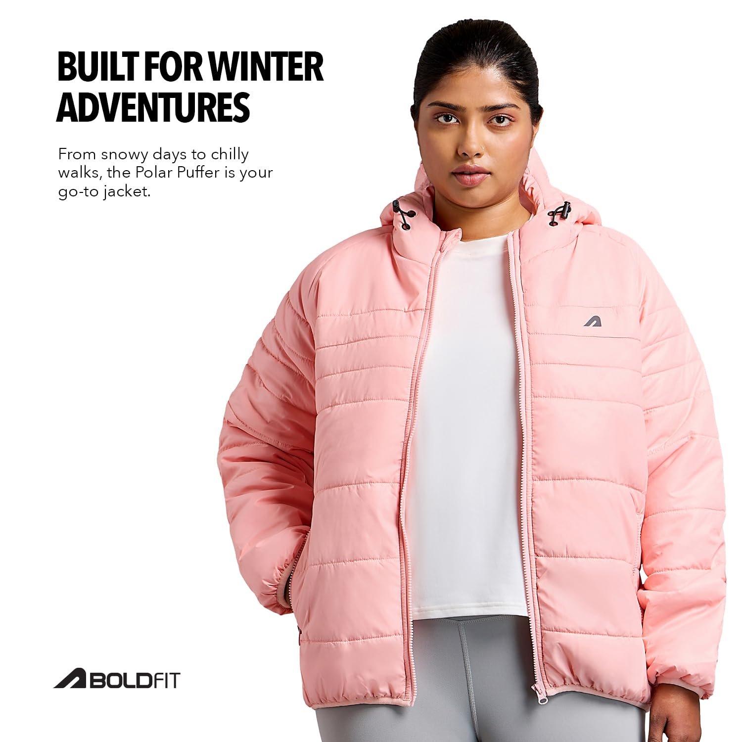 Boldfit jacket for woman puffer winter jacket for woman standard length jackets for women stylish latest hooded winter wear jackets for women cozy jerkins for ladies - Image 5