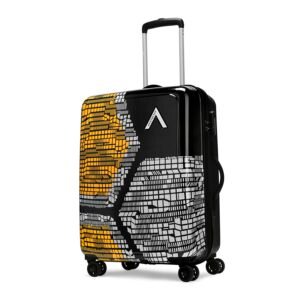 Aristocrat Bruce Check-in Trolley Bag 64cm | Medium | Hard Luggage | Smooth 8-Wheel Suitcase | Secure Combination Lock with Sturdy Zipper | Full Fabric Convipack | 5-Year Warranty (Orange)