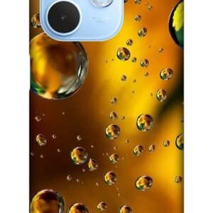 NDCOM for Oppo A5 Pro 5G Back Cover | Oppo a5Pro Cover | Premium Oppo A5 Pro BackCover for Enhanced Protection | Golden Bubble Printed Hard Case