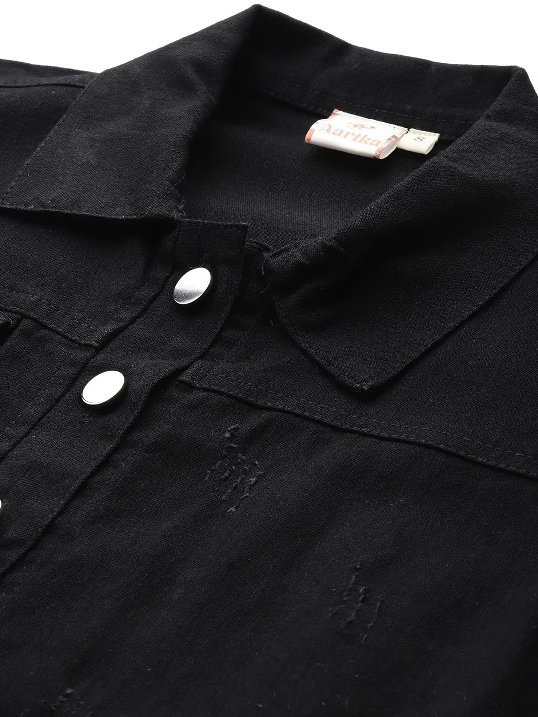 Aarika Womens Casual Wear Blue Colour Solid Denim Jacket - Image 2