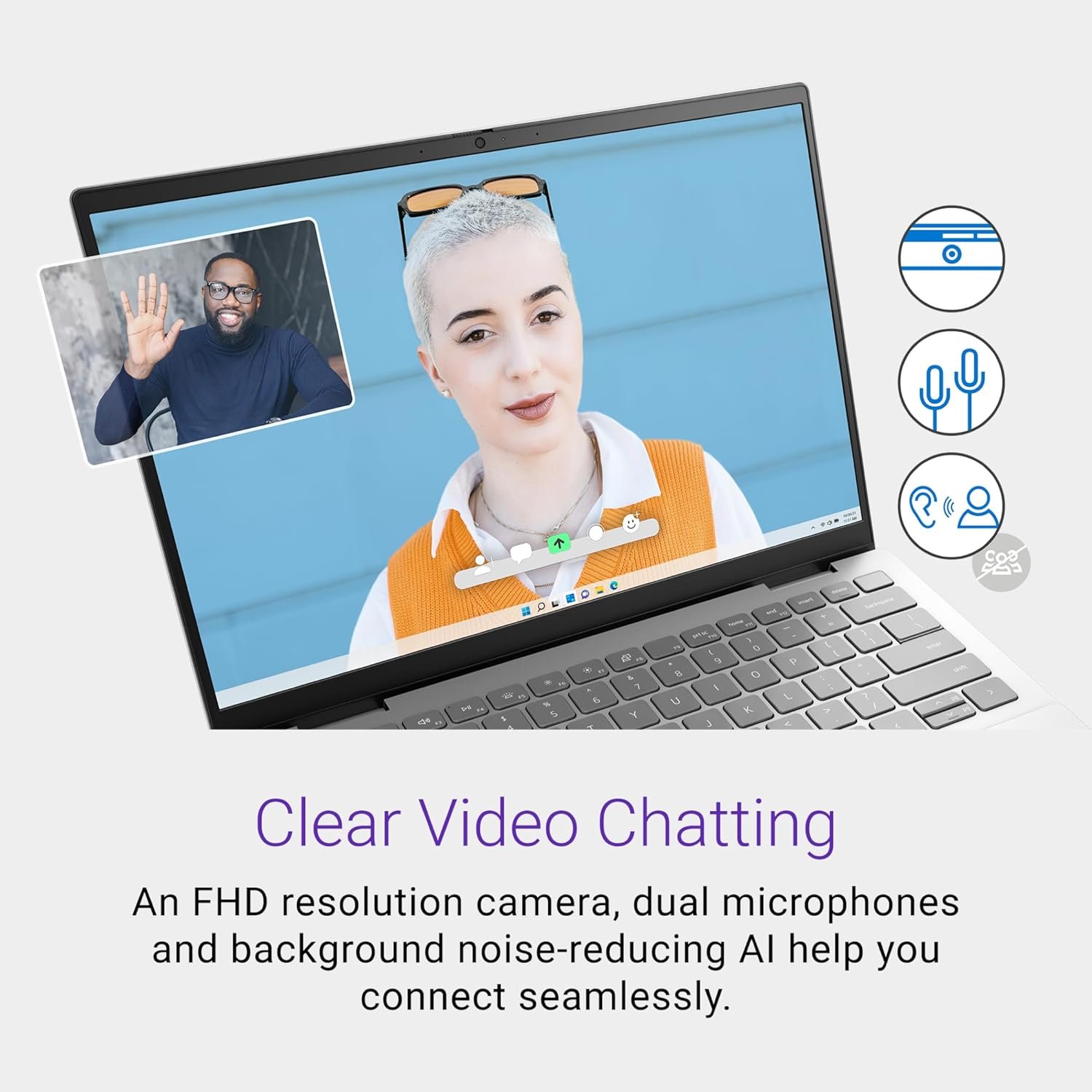 Dell Inspion 7430 Laptop, Intel Core i7-13700H, 16GB LP DDR5 + 512GB SSD, 6GB GDDR6 NVIDIA RTX 3050, 14.0" (35.56cm) 2.5K 300 nits, Win 11+ MSO'21 + 15 Months McAfee, Backlit KB + FPR, Silver. 1.66kg - Image 4