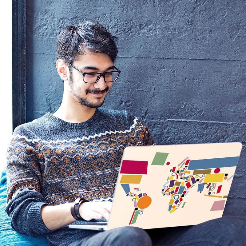 World Map D3 Full Body Vinyl Laptop Skin/Sticker/Cover Upto 15.6 Inches Laptops Laminated-Removable-HD Quality Compatible for Hp-Dell-Sony-Lenovo-Asus etc.(15x10 Inches) - Image 5