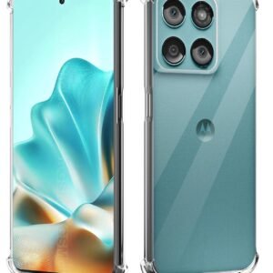 Bumper Back Cover for Motorola Edge 60 Fusion | Anti Dust Plugs|Shockproof |Anti Scratch |Compatible with Motorola Edge 60 Fusion – Transparent