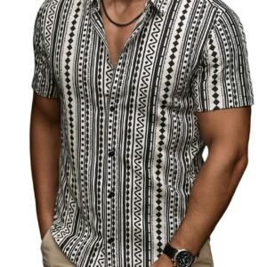 Men’s Goa Festival Printed Casual Shirt, Slim Fit, Cut Away Collar.
