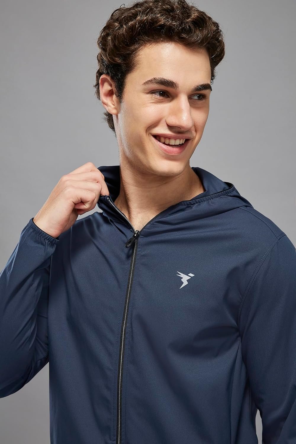 TECHNOSPORT Men's Polyester Regular Slim Fit Solid Hooded Jacket - Image 3