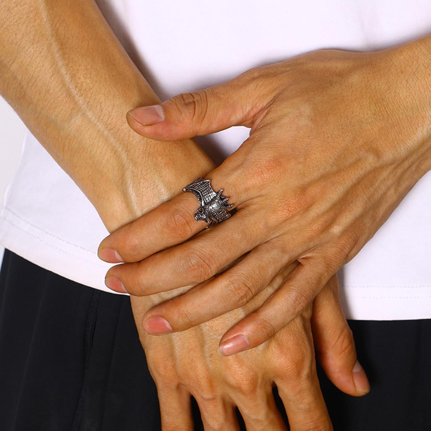 6 Pieces Gothic Jewellery, Adjustable Ring Set for Men and Women, Fashion Design Accessories for Everyday Wear - Image 4