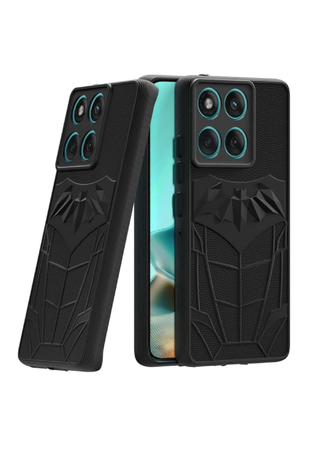 Amazon Brand - Solimo Back Cover for Moto Edge 60 Fusion 5G | 3D Silicon with Cloth | Shockproof | Stylish Bumper Case (Black)