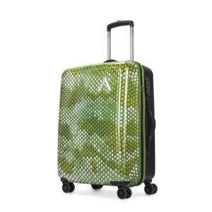 Aristocrat Medium Combat Check-in Trolley Bag, 63 Cm Hardside Luggage | 8 Wheels, Combination Lock | Polycarbonate | 5 Year International Warranty | Green