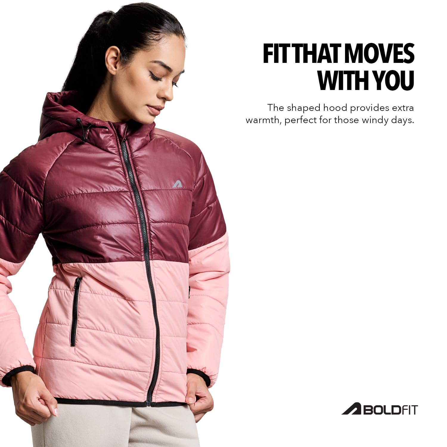 Boldfit jacket for woman puffer winter jacket for woman standard length jackets for women stylish latest hooded winter wear jackets for women cozy jerkins for ladies - Image 5