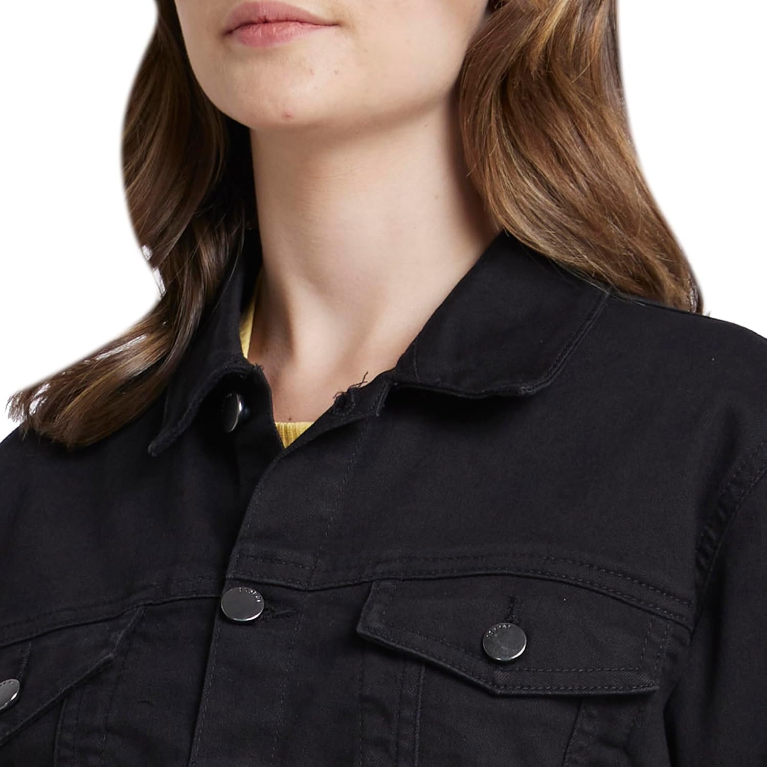 Spykar Women Black Regular Fit Classic Collar Denim Jacket - Image 5