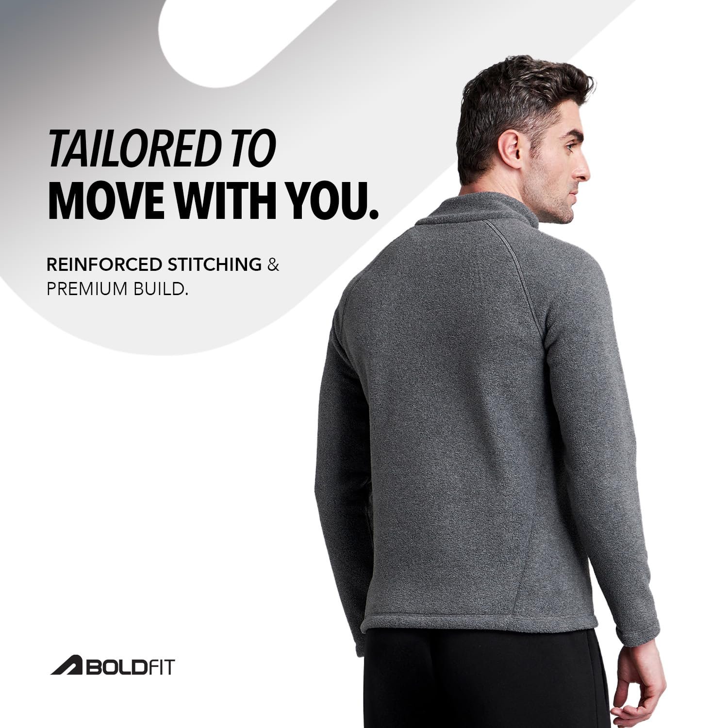 Boldfit Sweatshirt for Man Stylish Sweatshirts for Men Breathable Jacket for Man Half Zipper Sweatshirt for Men Casual Sweat Shirt Full Sleeves Sweaters for Winter All Day Winter wear Jackets Stylish - Image 5