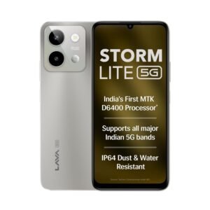 Lava Storm Lite 5G (Cosmic Titanium, 4+4*GB RAM, 64GB Storage) | India’s First MTK Dimensity 6400 Processor | 50MP AI Camera | IP64 Rated | 120 Hz Display | 5000 mAh Battery | Supports All 5G Bands